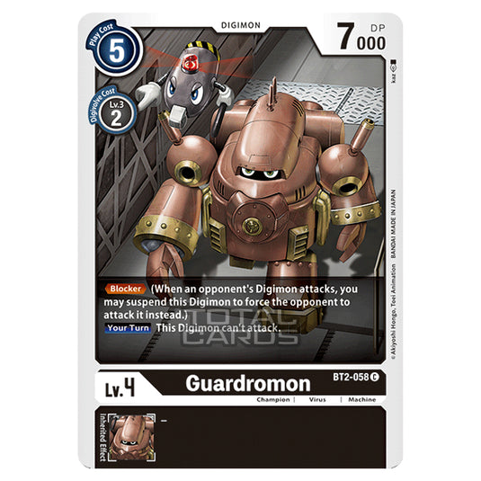 Digimon Card Game - Release Special Booster Ver.1.0 (BT01-03) - Guardromon (Common) - BT2-058