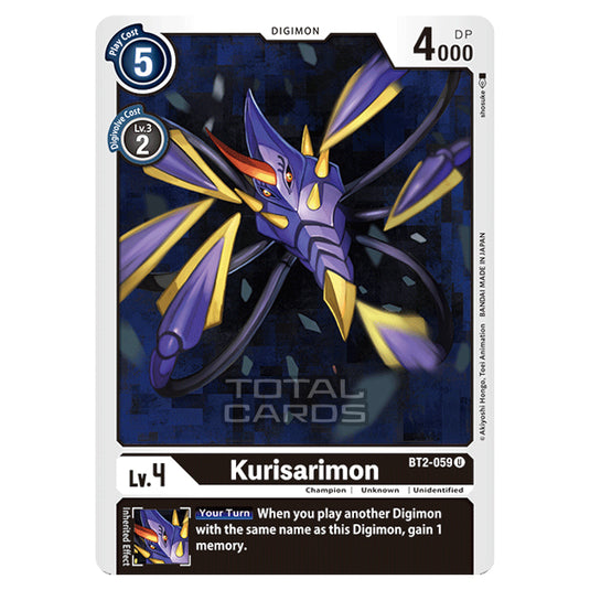 Digimon Card Game - Release Special Booster Ver.1.0 (BT01-03) - Kurisarimon (Uncommon) - BT2-059