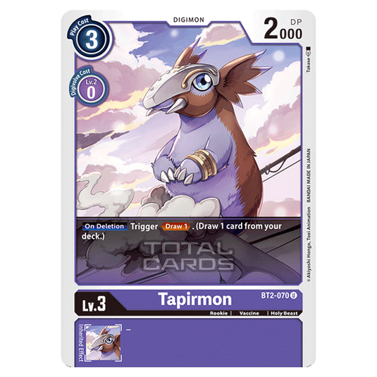 Digimon Card Game - Release Special Booster Ver.1.0 (BT01-03) - Tapirmon (Uncommon) - BT2-070