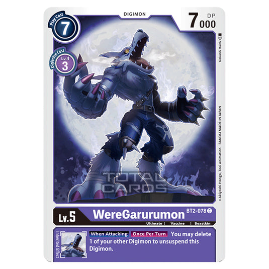 Digimon Card Game - Release Special Booster Ver.1.0 (BT01-03) - WereGarurumon (Common) - BT2-078