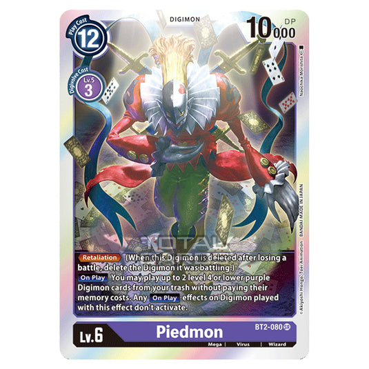 Digimon Card Game - Release Special Booster Ver.1.0 (BT01-03) - Piedmon (Super Rare) - BT2-080