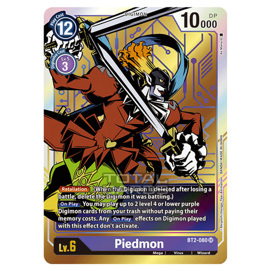 Digimon Card Game - Release Special Booster Ver.1.0 (BT01-03) - Piedmon (Alternate Art) (Super Rare) - BT2-080A