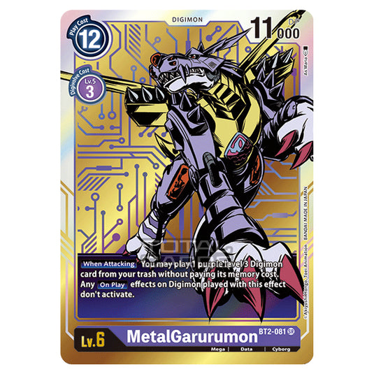 Digimon Card Game - Release Special Booster Ver.1.0 (BT01-03) - MetalGarurumon (Alternate Art) (Super Rare) - BT2-081A