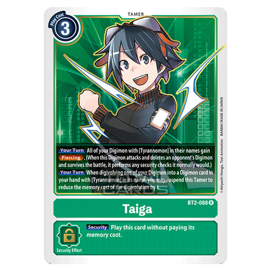 Digimon Card Game - Release Special Booster Ver.1.0 (BT01-03) - Taiga (Rare) - BT2-088