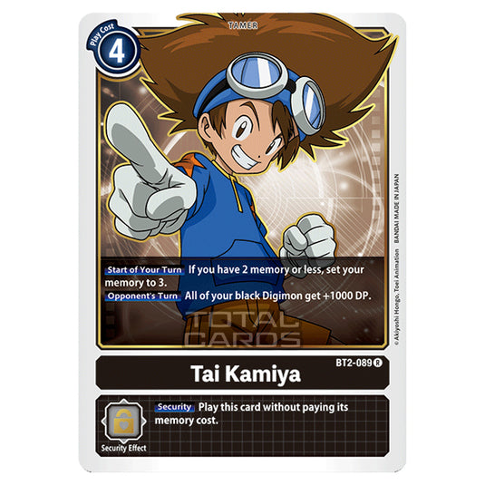 Digimon Card Game - Release Special Booster Ver.1.0 (BT01-03) - Tai Kamiya (Rare) - BT2-089