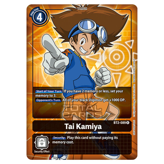 Digimon Card Game - Release Special Booster Ver.1.0 (BT01-03) - Tai Kamiya (Alternate Art) (Rare) - BT2-089A