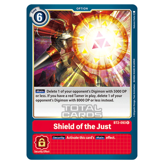 Digimon Card Game - Release Special Booster Ver.1.0 (BT01-03) - Shield of the Just (Rare) - BT2-093