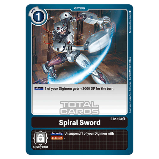 Digimon Card Game - Release Special Booster Ver.1.0 (BT01-03) - Spiral Sword (Common) - BT2-103