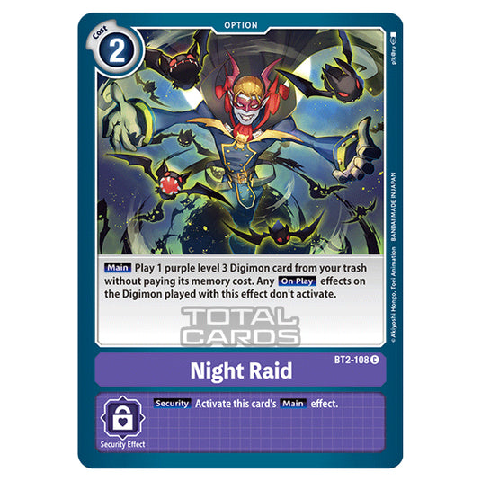 Digimon Card Game - Release Special Booster Ver.1.0 (BT01-03) - Night Raid (Common) - BT2-108