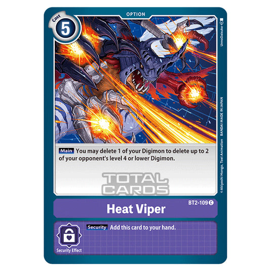Digimon Card Game - Release Special Booster Ver.1.0 (BT01-03) - Heat Viper (Common) - BT2-109