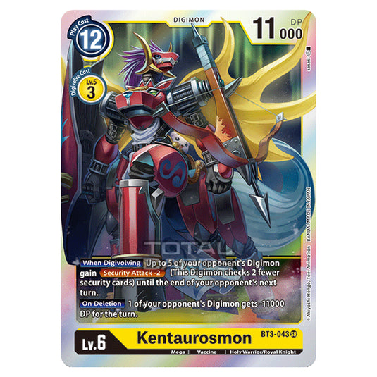 Digimon Card Game - Release Special Booster Ver.1.0 (BT01-03) - Kentaurosmon (Super Rare) - BT3-043