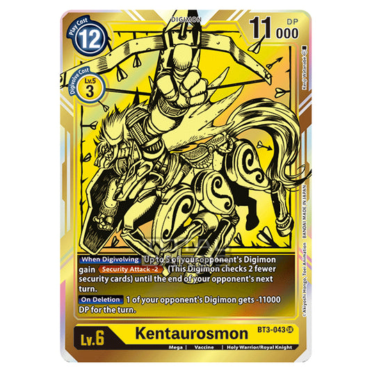 Digimon Card Game - Release Special Booster Ver.1.0 (BT01-03) - Kentaurosmon (Alternate Art) (Super Rare) - BT3-043A