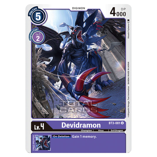 Digimon Card Game - Release Special Booster Ver.1.0 (BT01-03) - Devidramon (Uncommon) - BT3-081