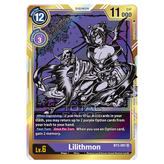 Digimon Card Game - Release Special Booster Ver.1.0 (BT01-03) - Lilithmon (Alternate Art) (Super Rare) - BT3-091A