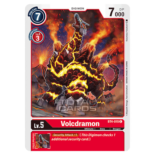 Digimon Card Game - Great Legend (BT04) - Volcdramon (Common) - BT4-015