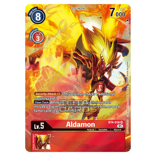 Digimon Card Game - Great Legend (BT04) - Aldamon (Super Rare) - BT4-016A