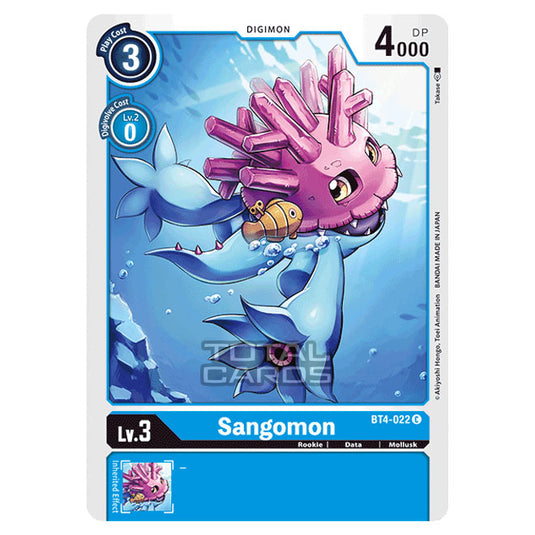 Digimon Card Game - Great Legend (BT04) - Sangomon (Common) - BT4-022