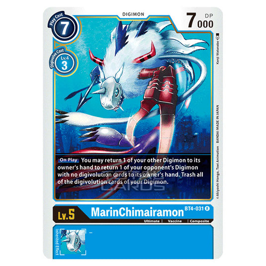 Digimon Card Game - Great Legend (BT04) - MarinChimairamon (Rare) - BT4-031