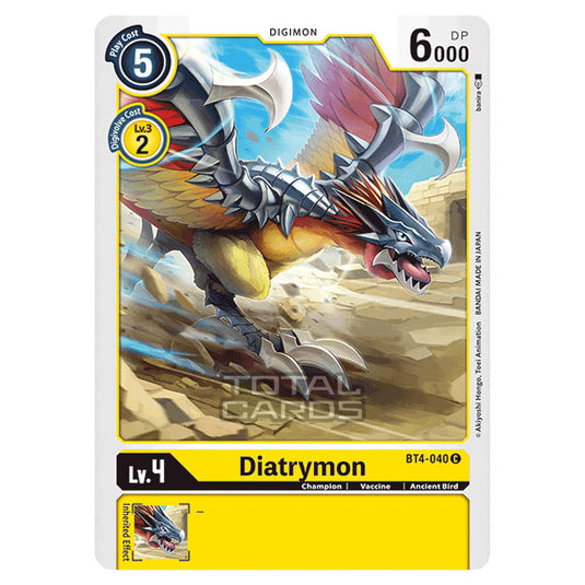 Digimon Card Game - Great Legend (BT04) - Diatrymon (Common) - BT4-040