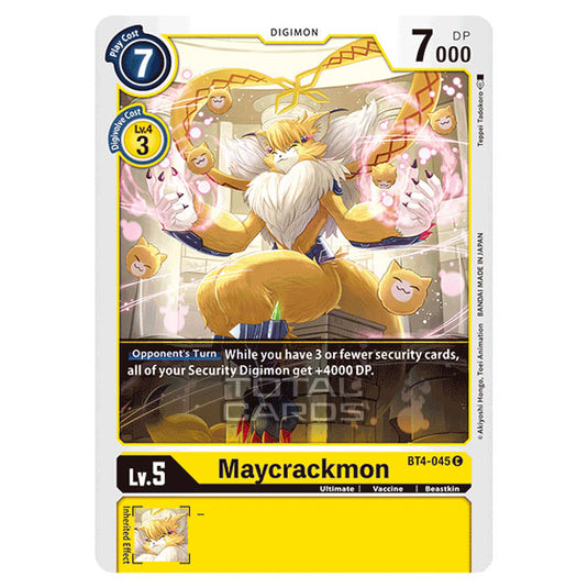 Digimon Card Game - Great Legend (BT04) - Maycrackmon (Common) - BT4-045