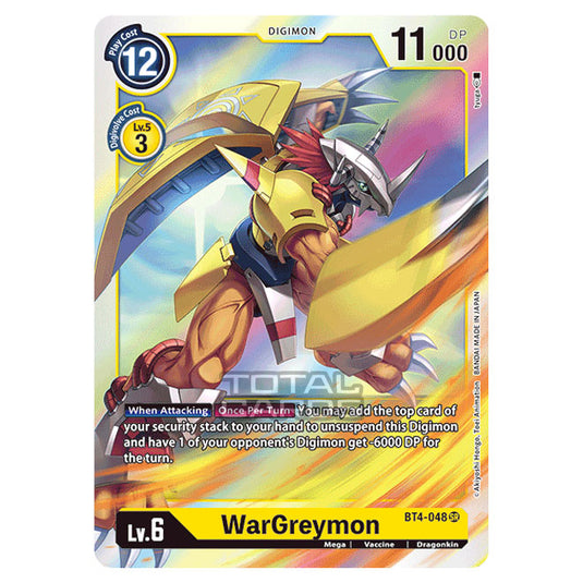 Digimon Card Game - Great Legend (BT04) - WarGreymon (Super Rare) - BT4-048