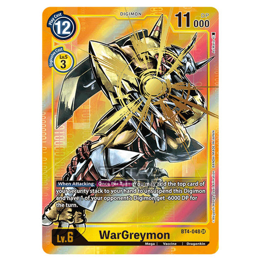Digimon Card Game - Great Legend (BT04) - WarGreymon (Super Rare) - BT4-048A