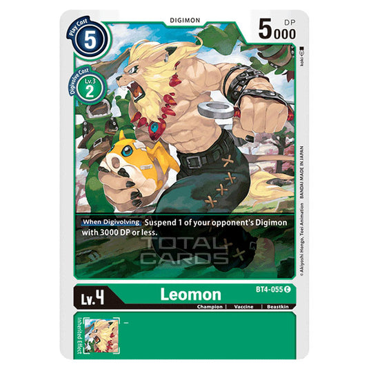 Digimon Card Game - Great Legend (BT04) - Leomon (Common) - BT4-055