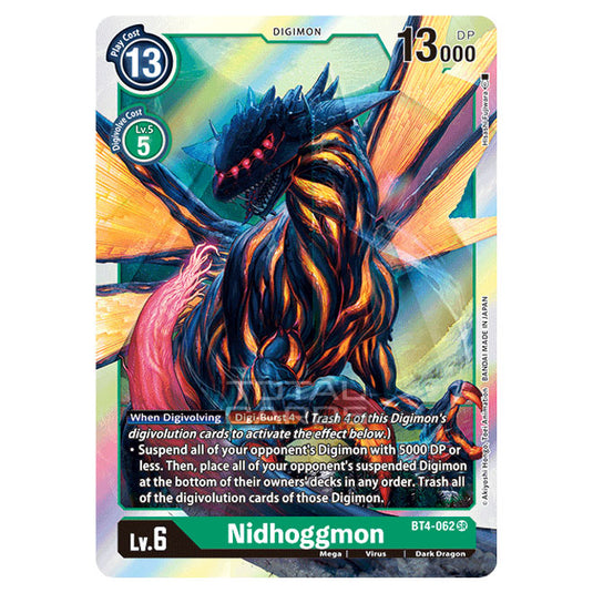 Digimon Card Game - Great Legend (BT04) - Nidhoggmon (Super Rare) - BT4-062