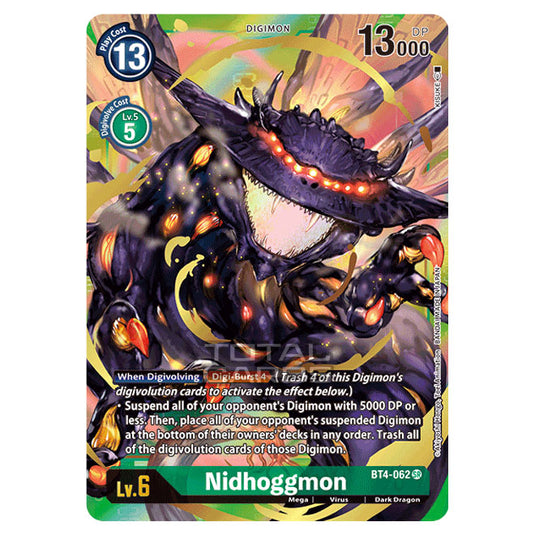 Digimon Card Game - Great Legend (BT04) - Nidhoggmon (Super Rare) - BT4-062A