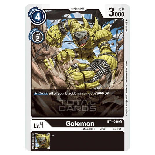 Digimon Card Game - Great Legend (BT04) - Golemon (Common) - BT4-066