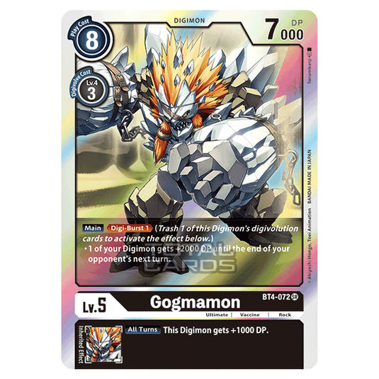 Digimon Card Game - Great Legend (BT04) - Gogmamon (Super Rare) - BT4-072