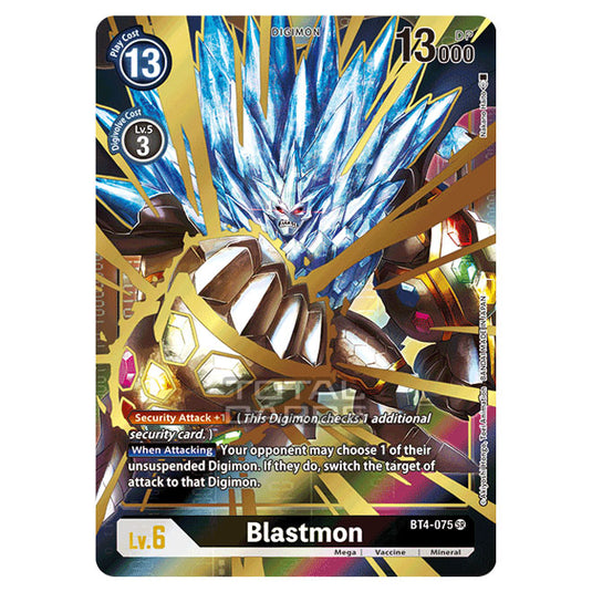 Digimon Card Game - Great Legend (BT04) - Blastmon (Super Rare) - BT4-075A