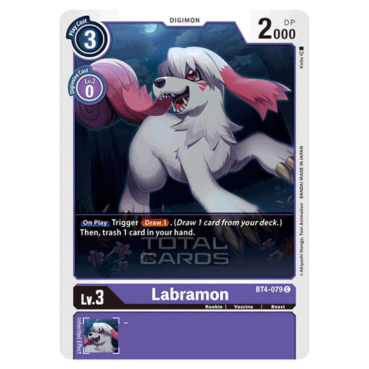 Digimon Card Game - Great Legend (BT04) - Labramon (Common) - BT4-079