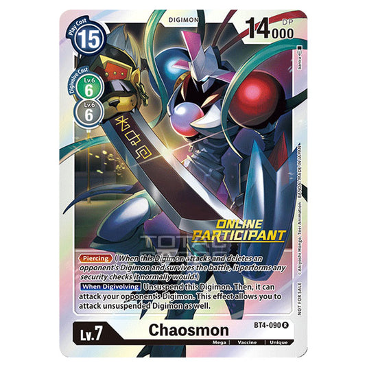Digimon Card Game - Great Legend (BT04) - Chaosmon (Rare) - BT4-090A2