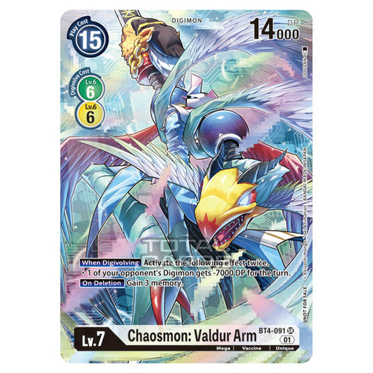 Digimon Card Game - Great Legend (BT04) - Chaosmon: Valdur Arm (Super Rare) - BT4-091A