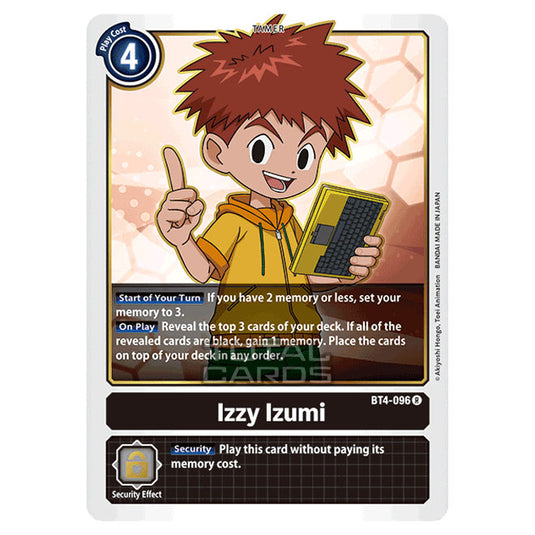 Digimon Card Game - Great Legend (BT04) - Izzy Izumi (Rare) - BT4-096