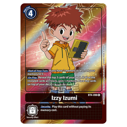 Digimon Card Game - Great Legend (BT04) - Izzy Izumi (Rare) - BT4-096A