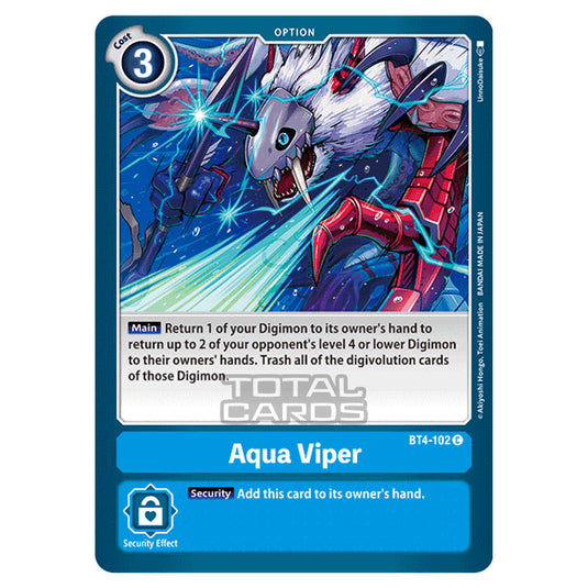 Digimon Card Game - Great Legend (BT04) - Aqua Viper (Common) - BT4-102