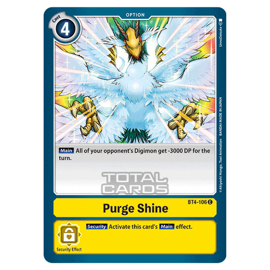 Digimon Card Game - Great Legend (BT04) - Purge Shine (Common) - BT4-106