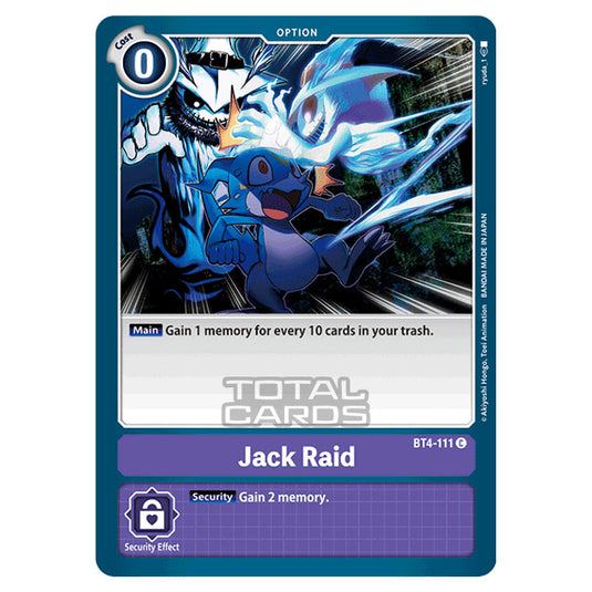 Digimon Card Game - Great Legend (BT04) - Jack Raid (Common) - BT4-111