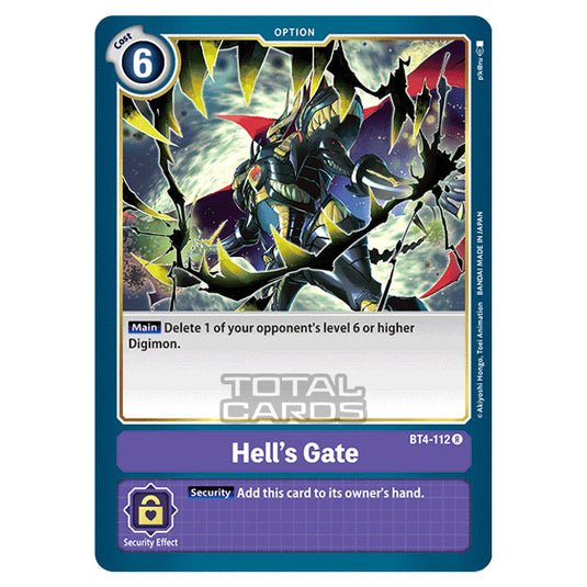 Digimon Card Game - Great Legend (BT04) - Hell’s Gate (Rare) - BT4-112