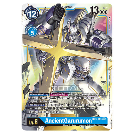 Digimon Card Game - Great Legend (BT04) - AncientGarurumon (Secret Rare) - BT4-114