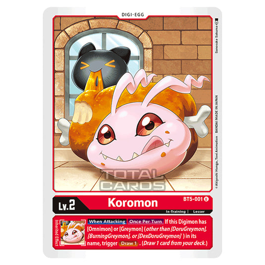 Digimon Card Game - BT05 - Battle of Omni - Koromon (Uncommon) - BT5-001