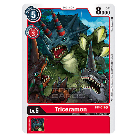 Digimon Card Game - BT05 - Battle of Omni - Triceramon (Common) - BT5-013