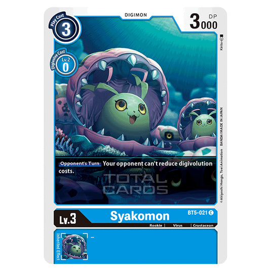 Digimon Card Game - BT05 - Battle of Omni - Syakomon (Common) - BT5-021