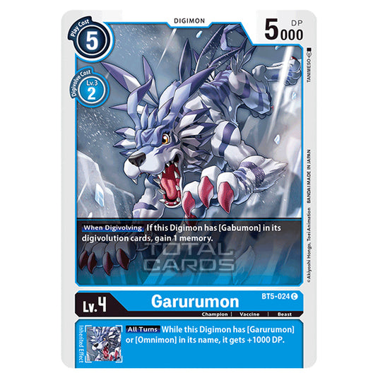 Digimon Card Game - BT05 - Battle of Omni - Garurumon (Common) - BT5-024