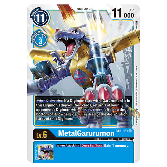 Digimon Card Game - BT05 - Battle of Omni - MetalGarurumon (Rare) - BT5-031