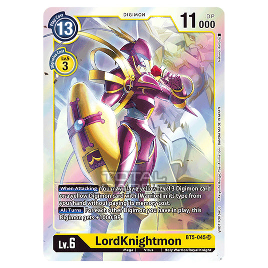 Digimon Card Game - BT05 - Battle of Omni - LordKnightmon (Super Rare) - BT5-045A