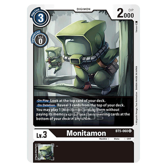 Digimon Card Game - BT05 - Battle of Omni - Monitamon (Uncommon) - BT5-060