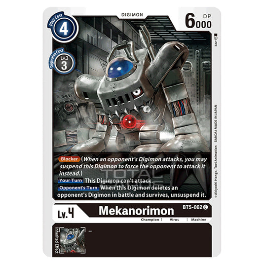 Digimon Card Game - BT05 - Battle of Omni - Mekanorimon (Common) - BT5-062